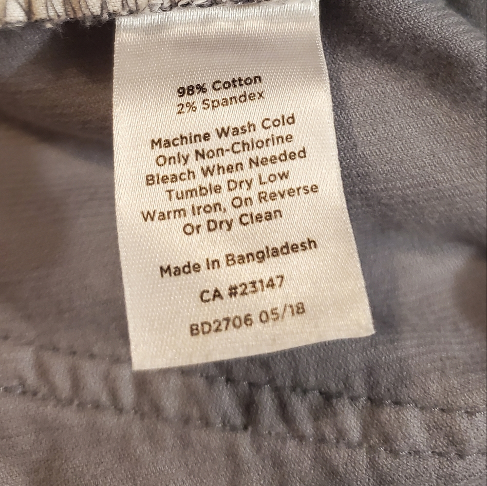 Talbots Stretch Corduroy Slim Ankle Pants - steel grey - Picture 6 of 12